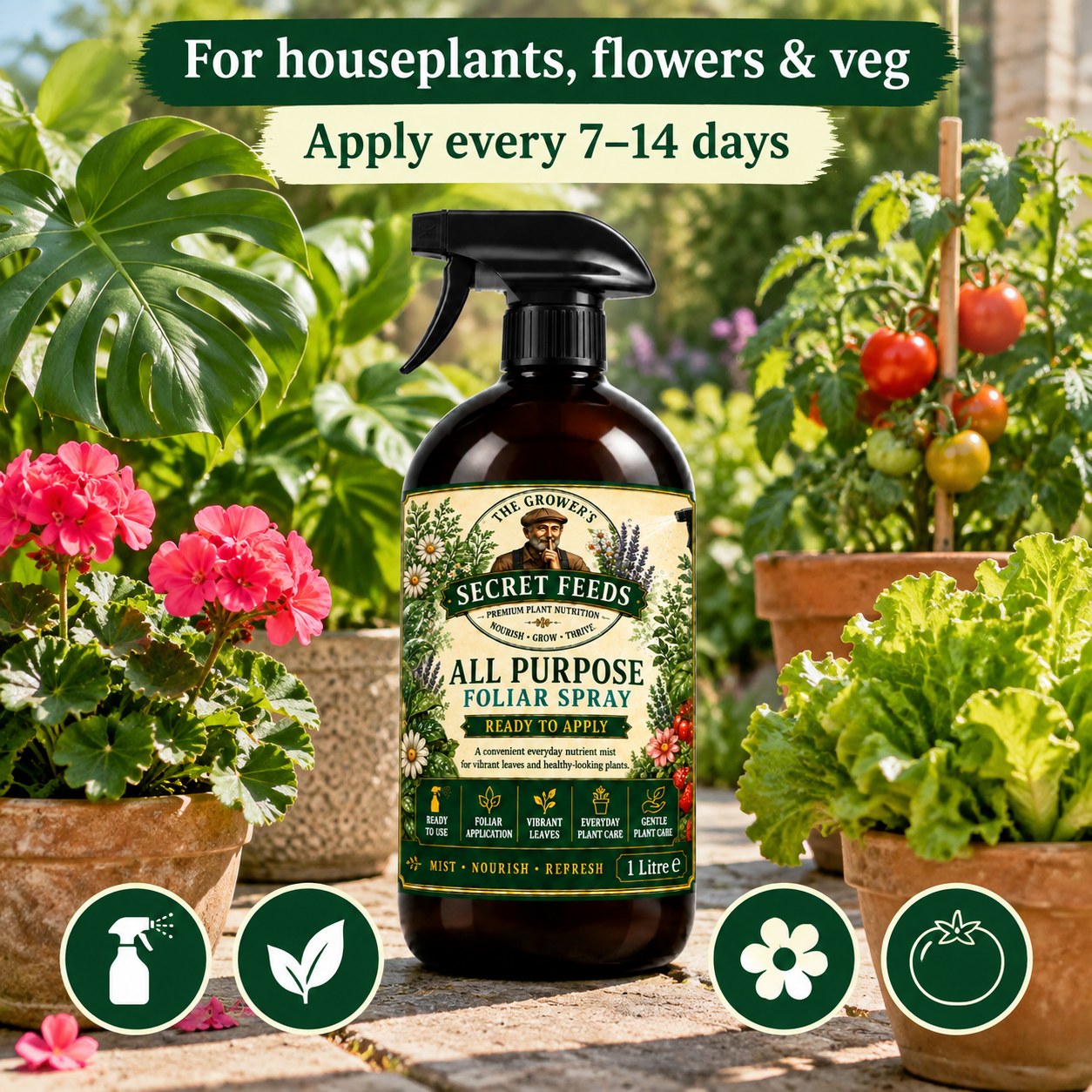 Secret Feeds All Purpose Foliar Spray 1 Litre – when to use