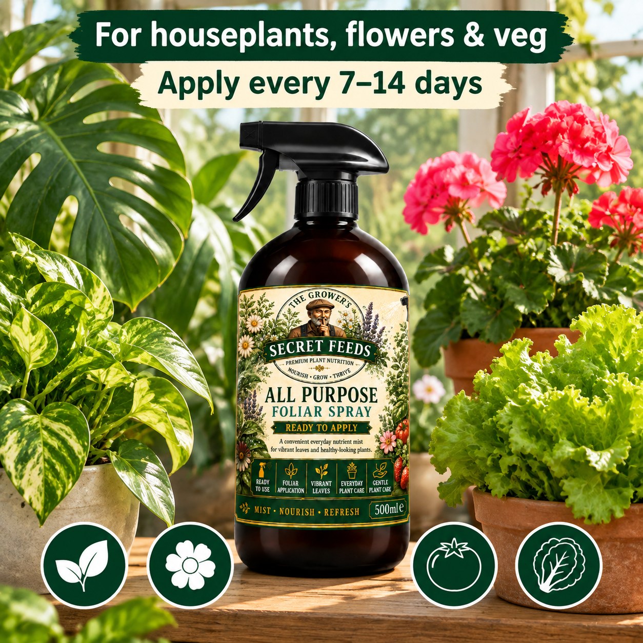 Secret Feeds All Purpose Foliar Spray 500ml – when to use