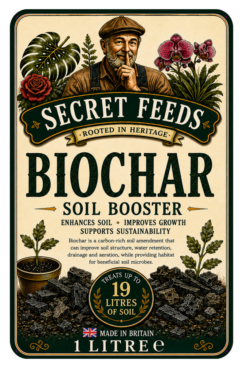 Secret Feeds Biochar 1 Litre pouch