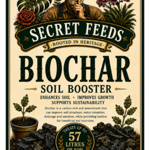 Secret Feeds Biochar 3 Litre – Carbon-Rich Soil Booster, Treats up to 57 Litres of Soil