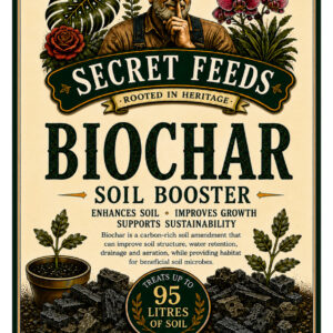 Secret Feeds Biochar 5 Litre – Carbon-Rich Soil Booster, Treats up to 95 Litres of Soil
