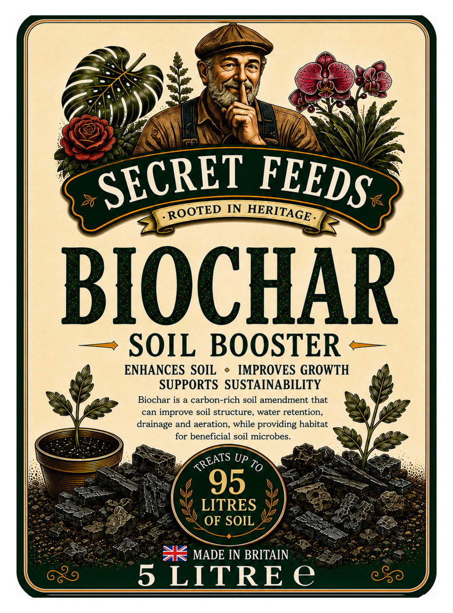 Secret Feeds Biochar 5 Litre pouch