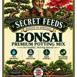 Secret Feeds Bonsai Soil 3 Litre – Free-Draining Bark, Pumice & Perlite Mix for Bonsai