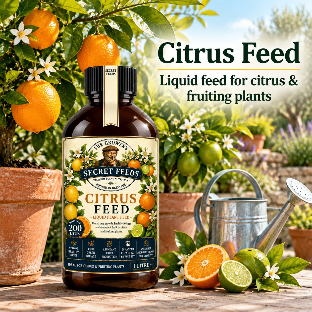 Secret Feeds Citrus Feed 1 Litre – in use