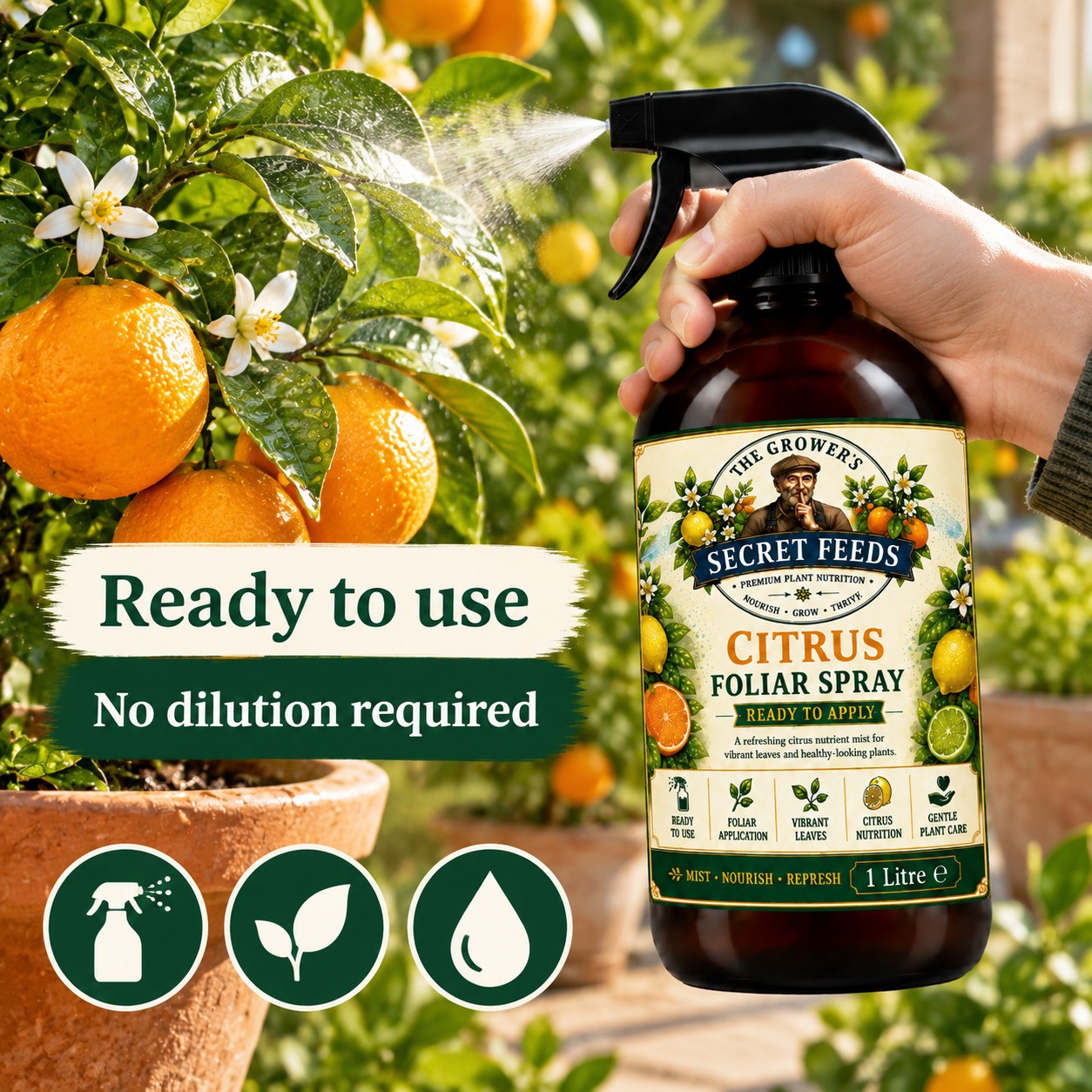 Secret Feeds Citrus Foliar Spray 1 Litre – how to use