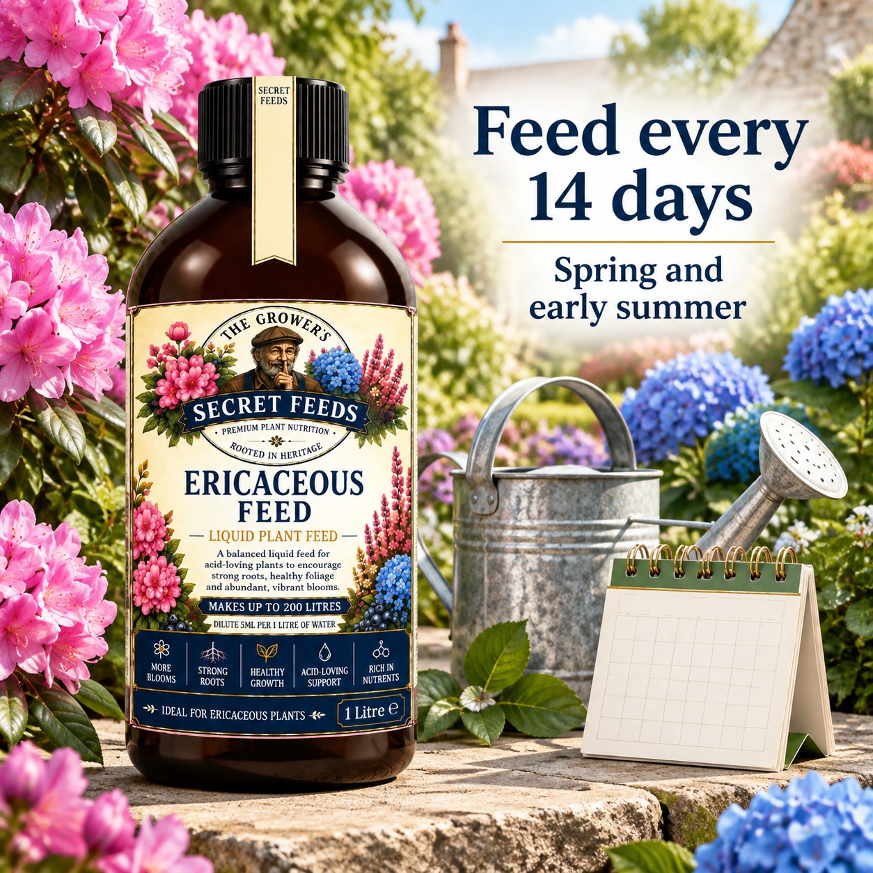 Secret Feeds Ericaceous Feed 1 Litre – when to use