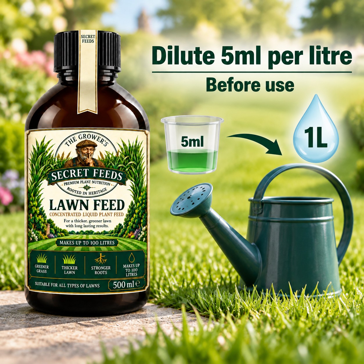 Secret Feeds Lawn Feed 500ml – how to use