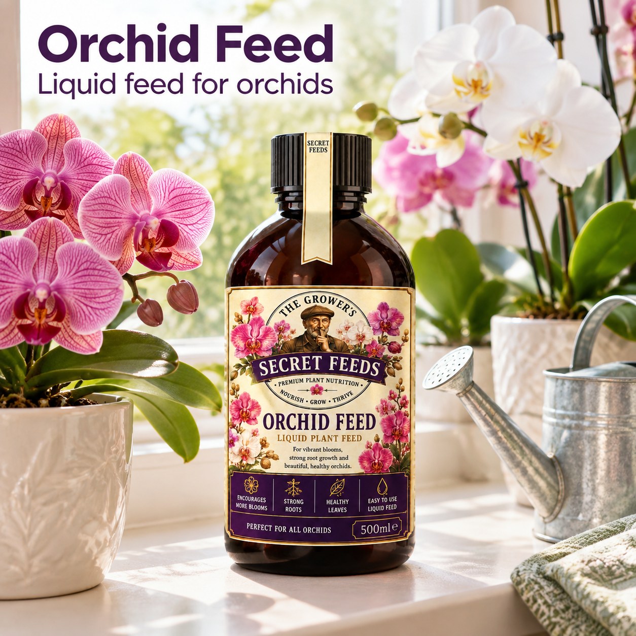 Secret Feeds Orchid Feed 500ml – in use