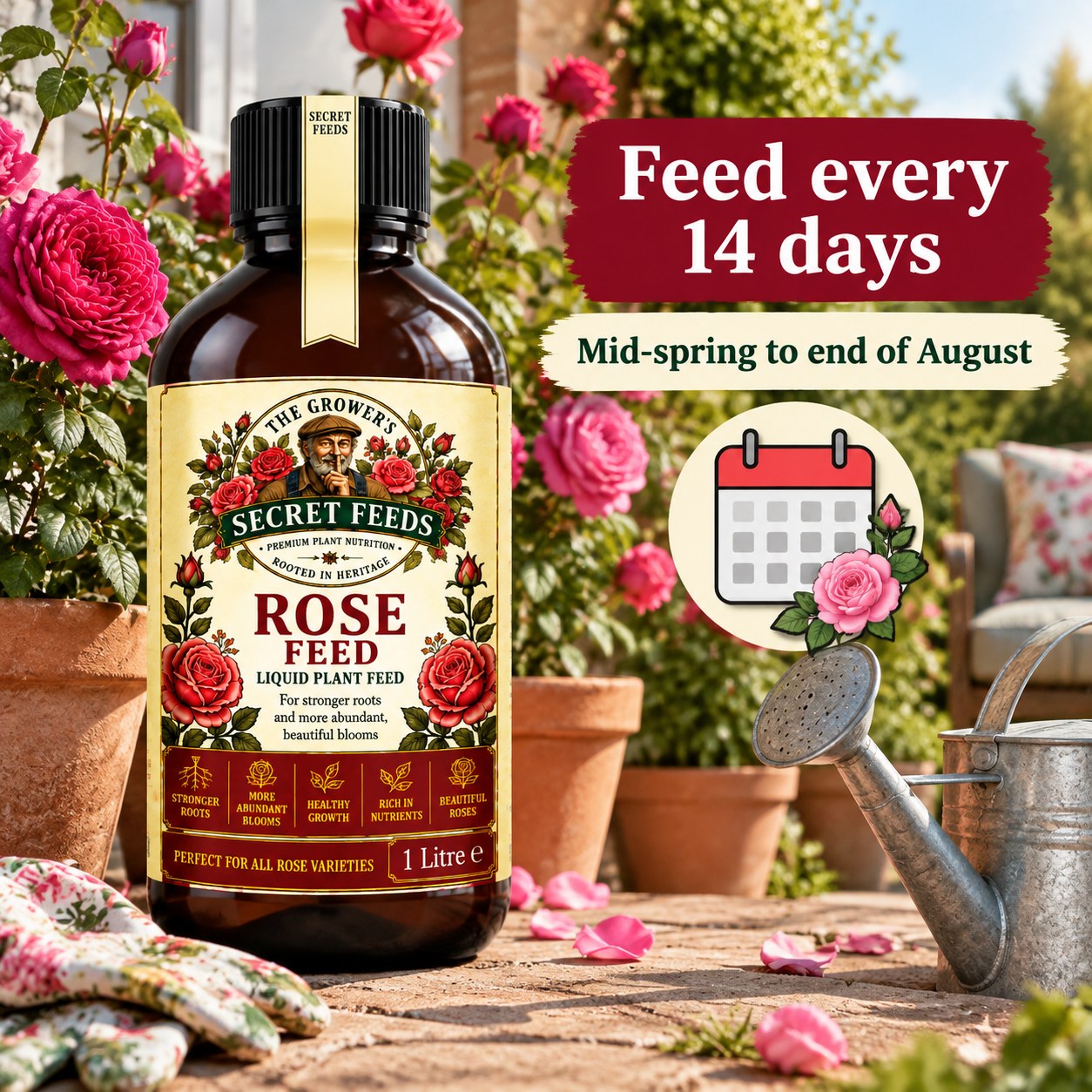 Secret Feeds Rose Feed 1 Litre – when to use