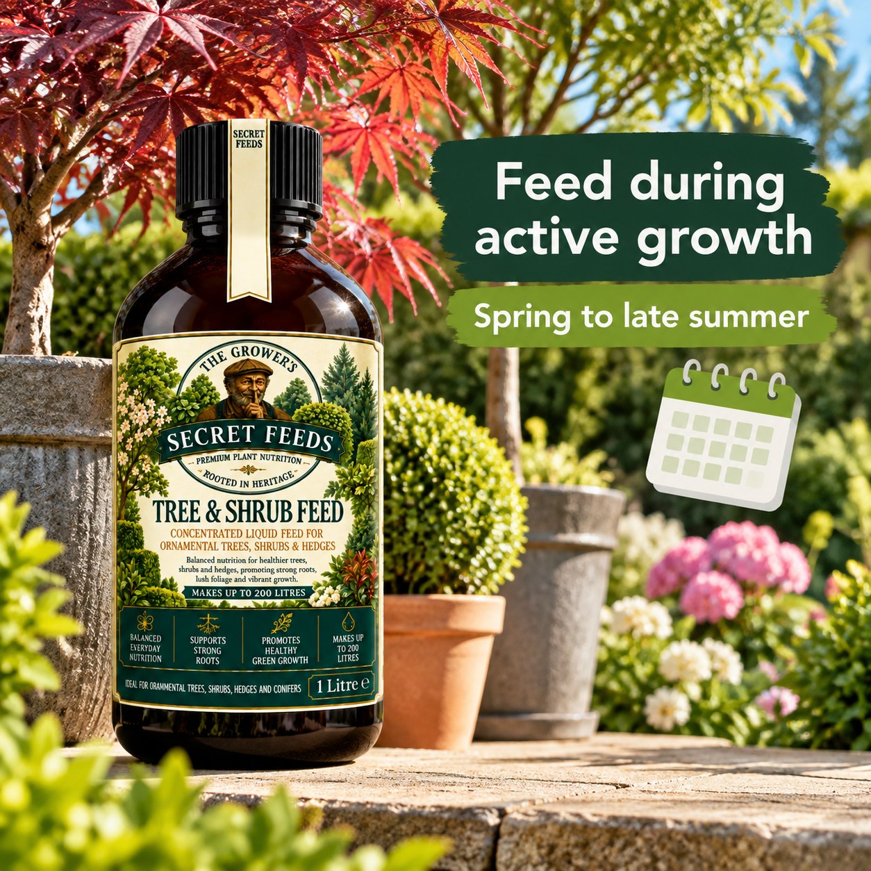 Secret Feeds Tree & Shrub Feed 1 Litre – when to use